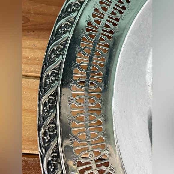 Vintage Silver Plated Tray 12.5” - Picture 2 of 3